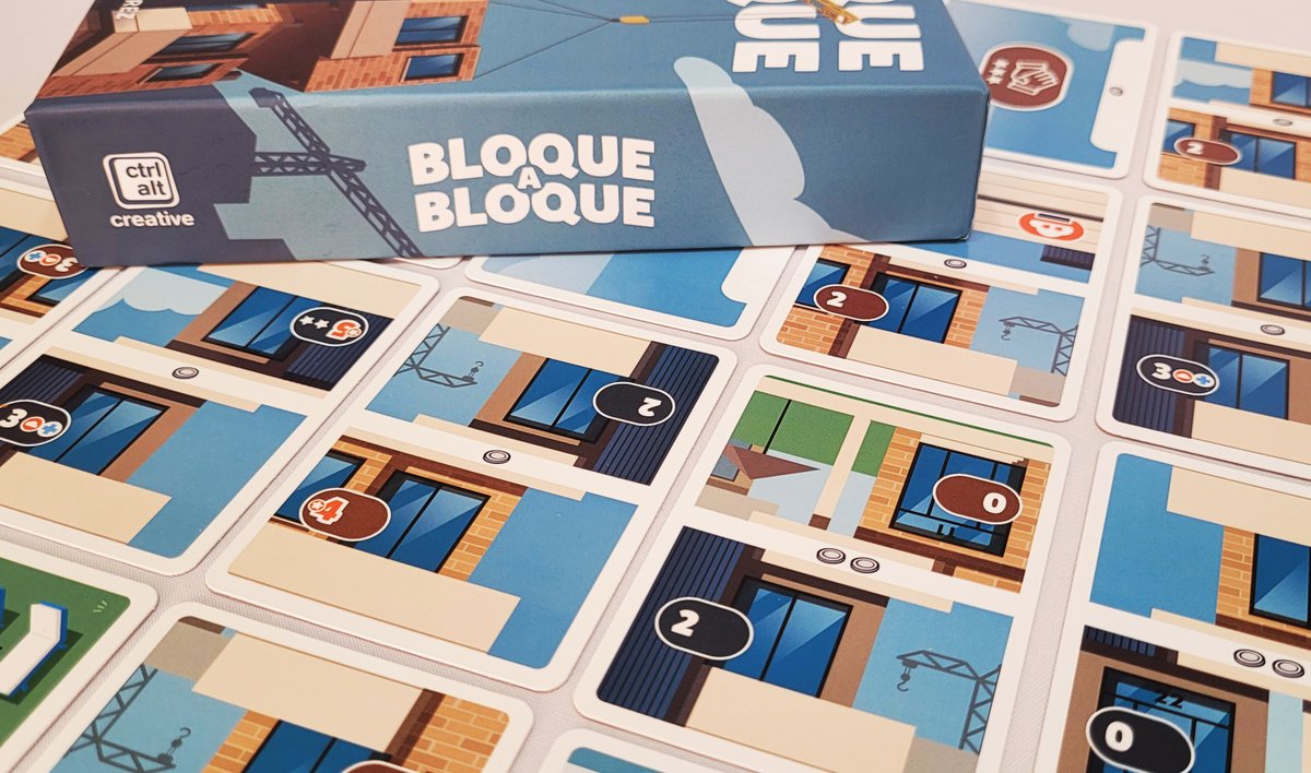 #ElJuegoDelDía Hoy hablamos de Bloque a Bloque, un juego de <a href="/Ctrlaltcreative/">💚Jesus💚</a> en el que competiremos contra el resto construyendo edificios planta a planta con un sistema de torres de cartas. Más info aquí: bit.ly/2d6info

#Juegosdemesa #juegosdecartas