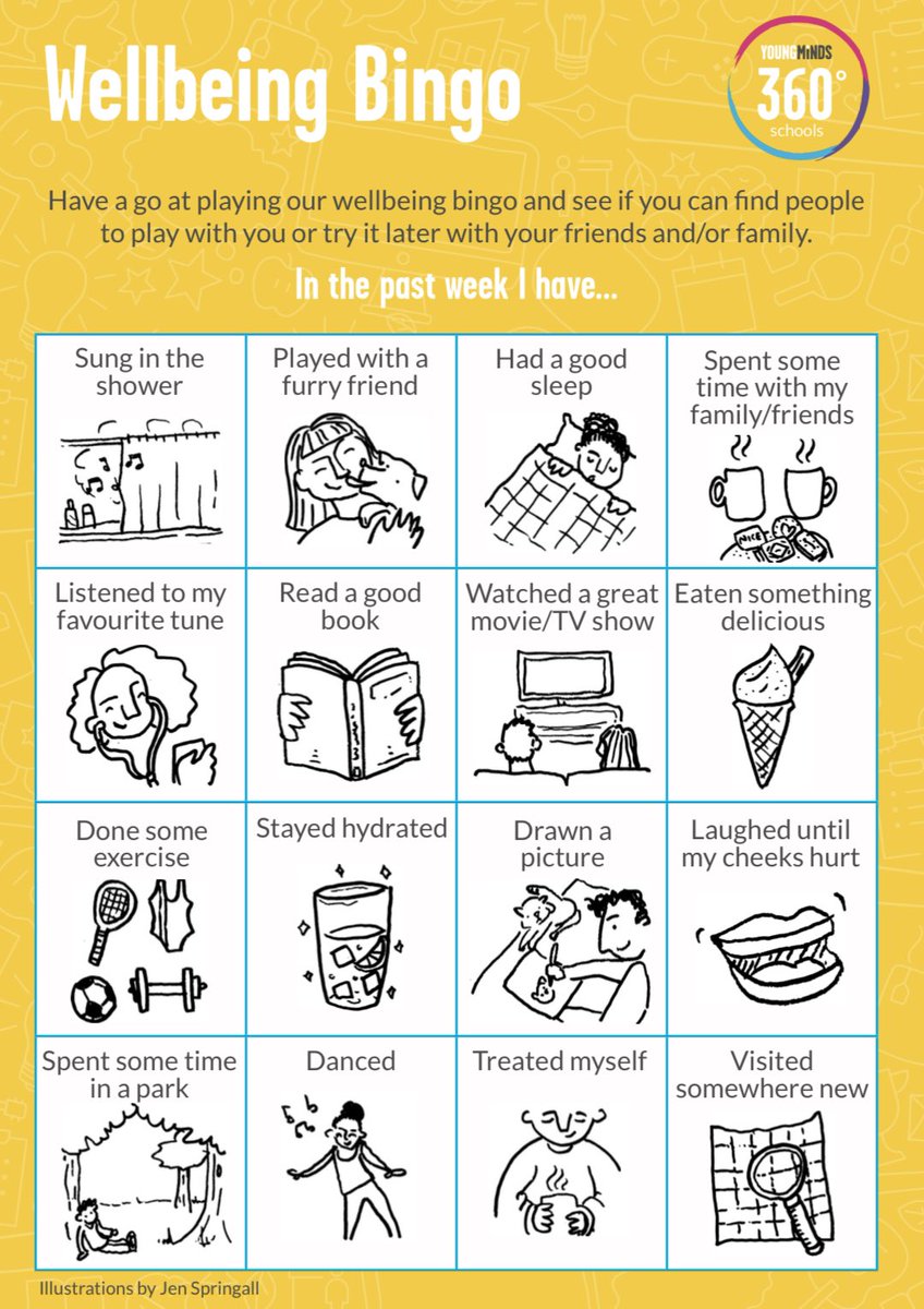 Today is World Mental Health Day! We are supporting the #BritainGetTalking campaign in an attempt to raise awareness of the importance of Mental Health! Why not attempt the wellbeing bingo activities below to identify which self-care practices could help you… #CareIsKey