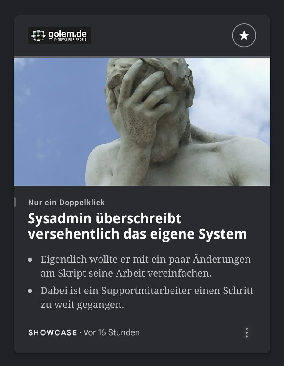 Sysadmins, die in den 90ern und überhaupt die Maus benutzen, haben eh die Kontrolle über ihr Leben verloren.

golem.de/news/nur-ein-d…
