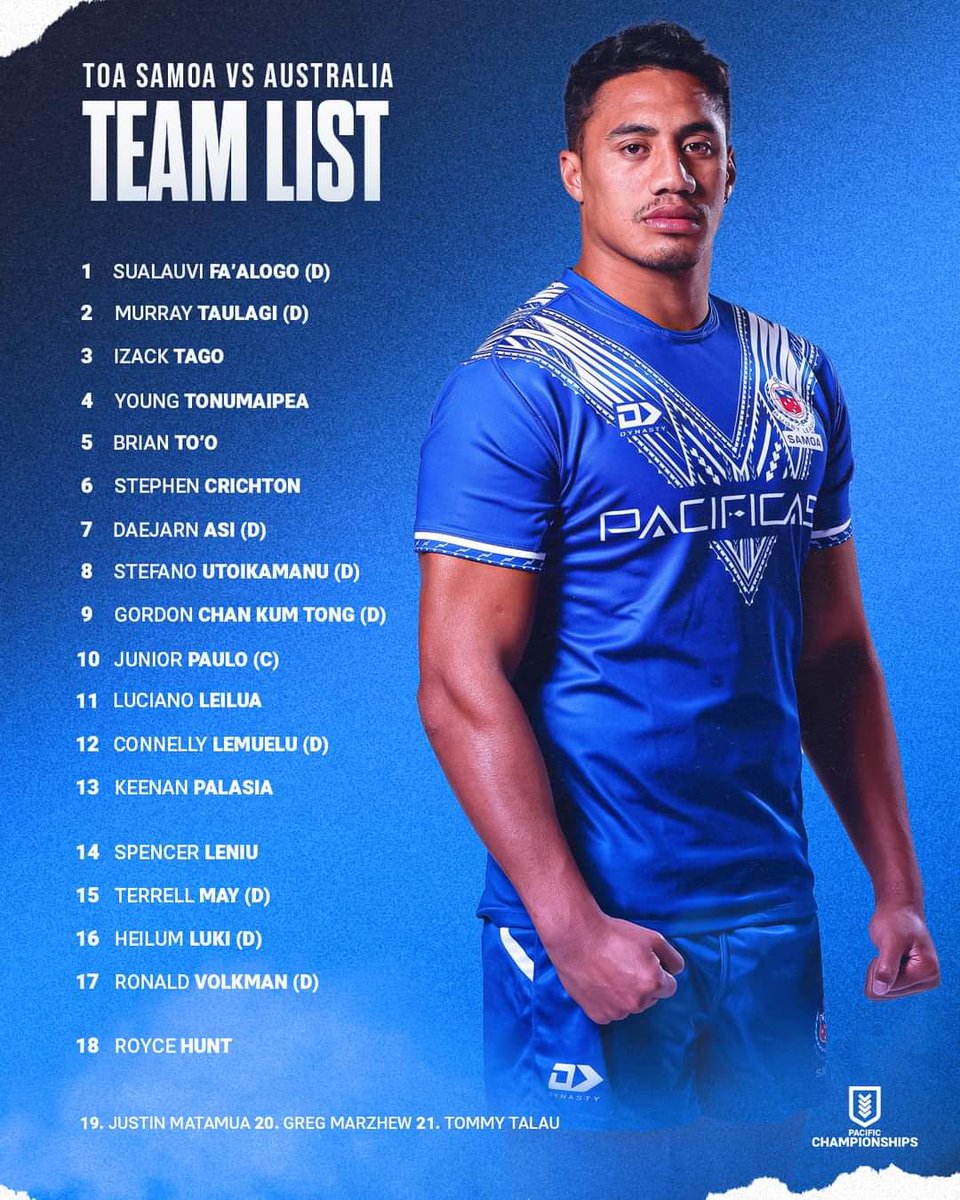 🇼🇸 TOA SAMOA team vs Kangaroos