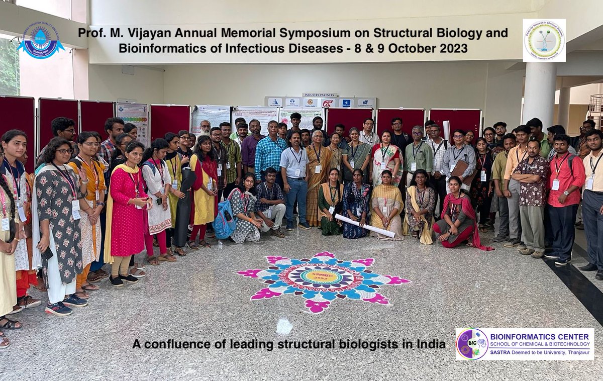 BicSastra's tweet photo. With the inauguration of the Prof. M. Vijayan Memorial Symposium and the First Memorial Lecture by Prof. Shekhar C. Mande, @SastraUniv  witnessed the confluence of leading structural biologists in India interacting with the young, enthusiastic and aspiring student participants. https://t.co/YG4Ouxq1Ln