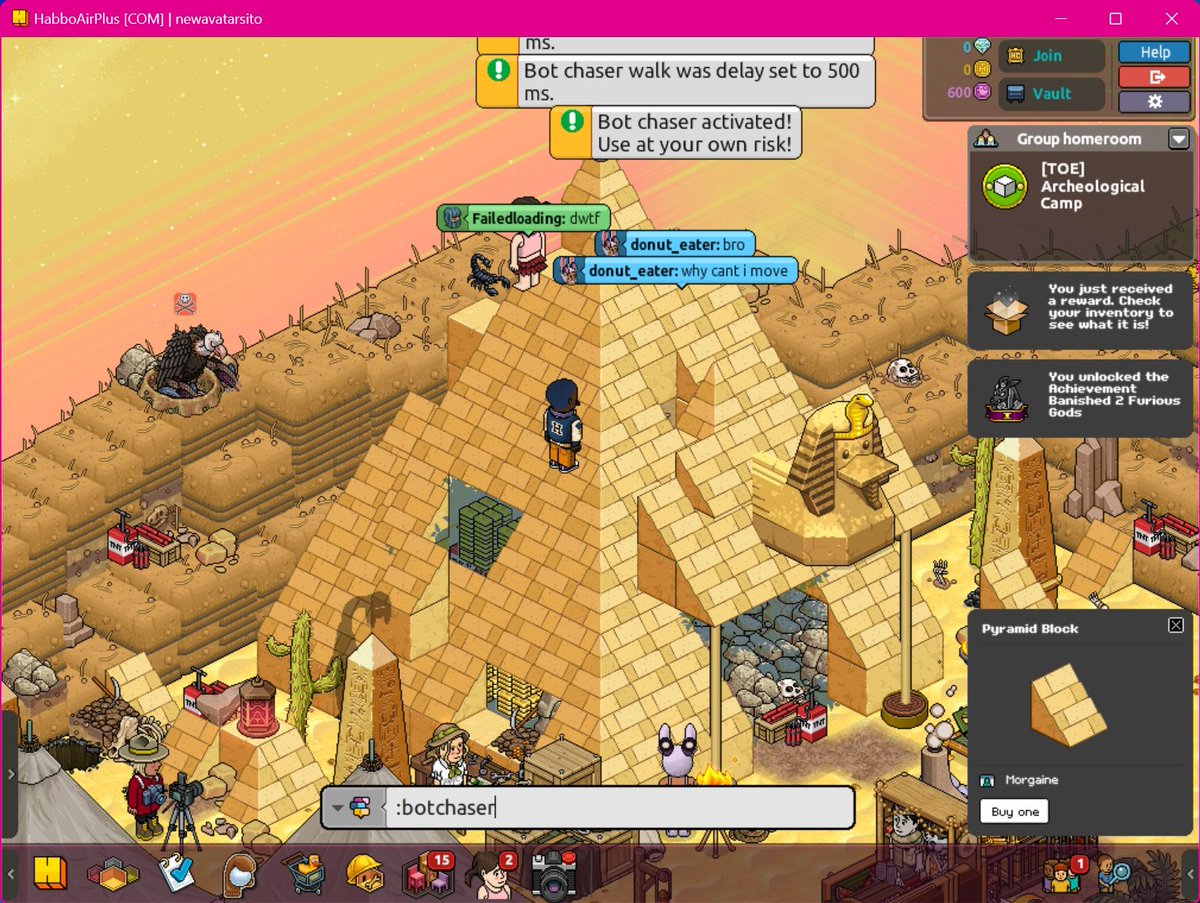 LilithRainbows's tweet photo. HabboAirPlus ya disponible!
La base del cliente fue actualizada a la ultima versión y se agrego el comando :botchase para que los usuarios tengan mas posibilidades de obtener los premios/placas de la actividad egipcia.

Descarga/Download:
https://t.co/YHnFbulZNf https://t.co/O60ooWx0DA
