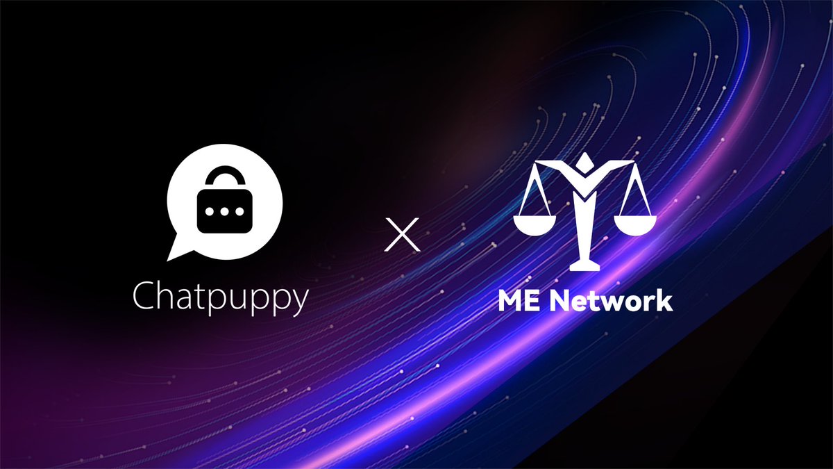 🌼Partnership Annoncement

🔮 We are thrilled to announce our partnership with <a href="/MENetwork_/">ME Network</a> 

#MENetwork is a #modular multichain fusion network focused on self-sovereignty and data protection🌞

🐶 #Chatpuppy is A super secured NFT-based wallet-to-wallet instant messanger dApp