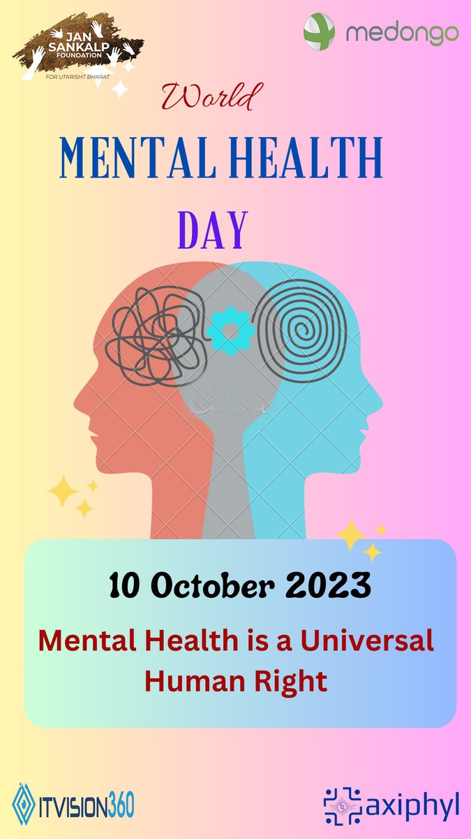 MedongoH's tweet photo. " Let's break the silence, stigma, and barriers around mental health.  On #WorldMentalHealthDay, let's stand together, support one another, and prioritize our mental well-being. Remember, you are never alone in this journey.
@krishnammagaru 
@AnandDasari 
@neerasingh11 https://t.co/8zhXq4FOAc