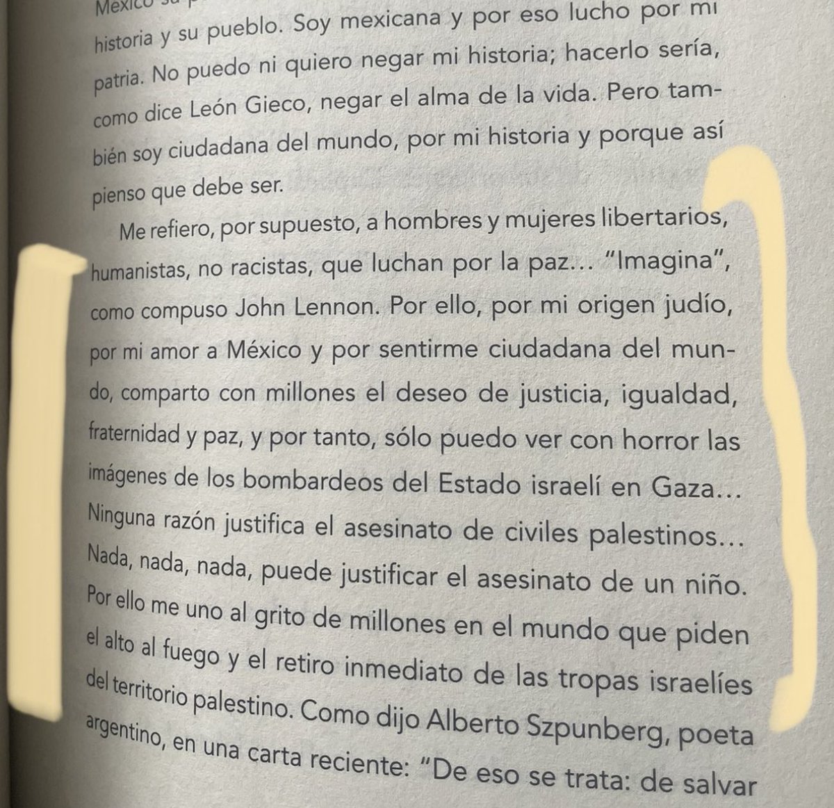 gabinfantemx's tweet photo. @IsraelinMexico Esta es la sensata postura de la que será la próxima mandataria de México. 👏👏

Fragmento: Caludía Sheinbaum: Presidenta de Arturo Cano. https://t.co/7HCETzO7r8