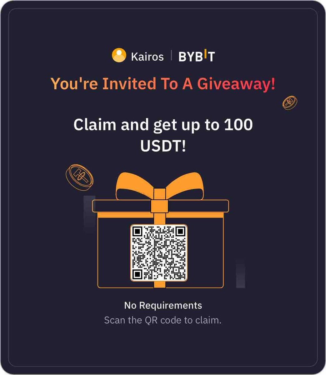 Kairos_Bybit's tweet photo. New Bybit Campaign!

1. Demo Trading  & Demo Competition 
Try Demo Trading on Bybit & 
Participate in demo competition & win $5000 prizepool (No Risk!) 

2. Double APR Delight
Stake your coins at 30% APR! 
https://t.co/7v759ya9vo

3. $30,000 Deposit Blast off 
Deposit & Trade to receive up to 30k Bonus 

4. ZERO Loss Copy Trading 
Bybit covers your first $100 loss incurred on Copy-Trading 
https://t.co/dM1ToIfWeZ

5. Deposit & Claim rewards from me! 
» Scan and claim! 
(QR Code above)