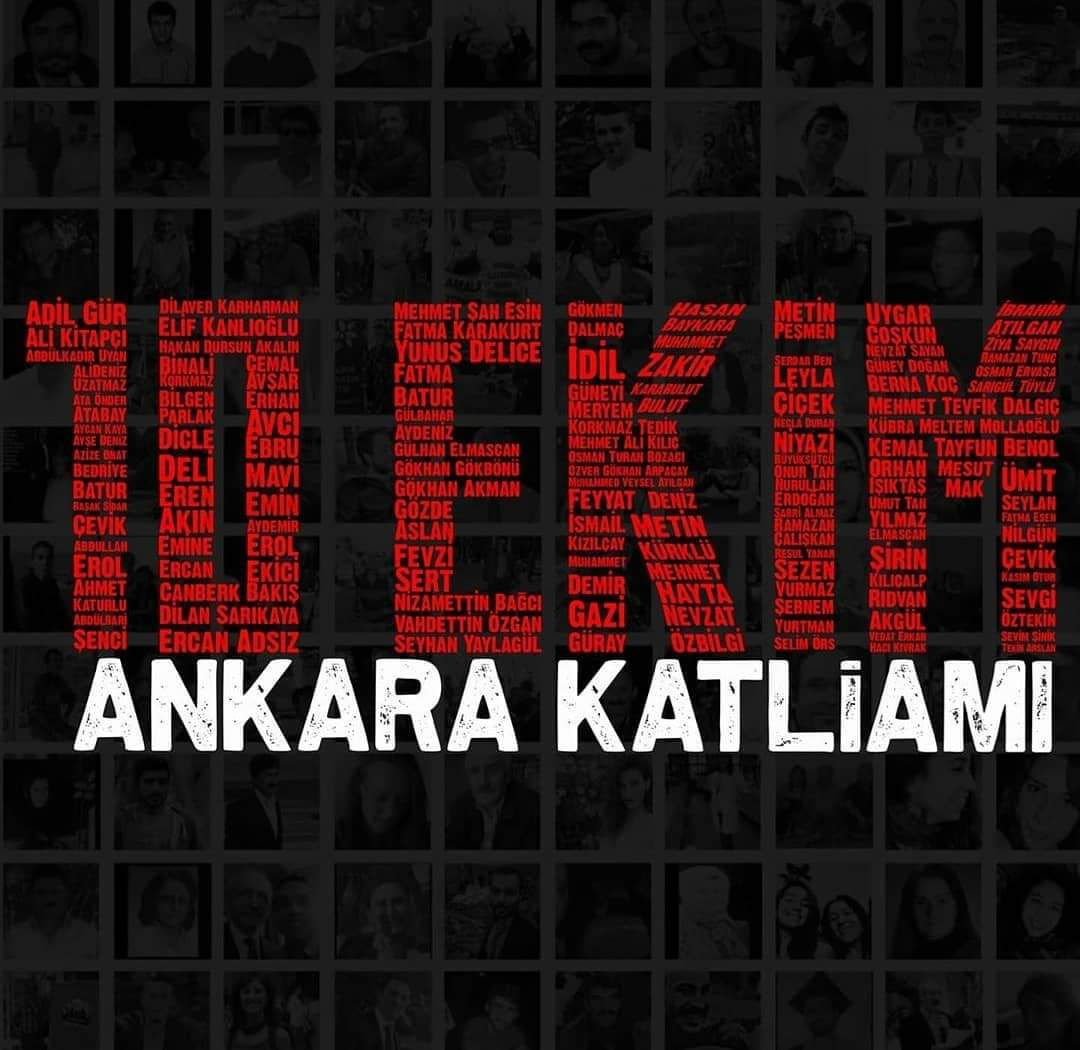 Ne çok öldük yaşamak için ... 
#AnkaraGarKatliamı 
#10EkimAnkaraGarKatliamı