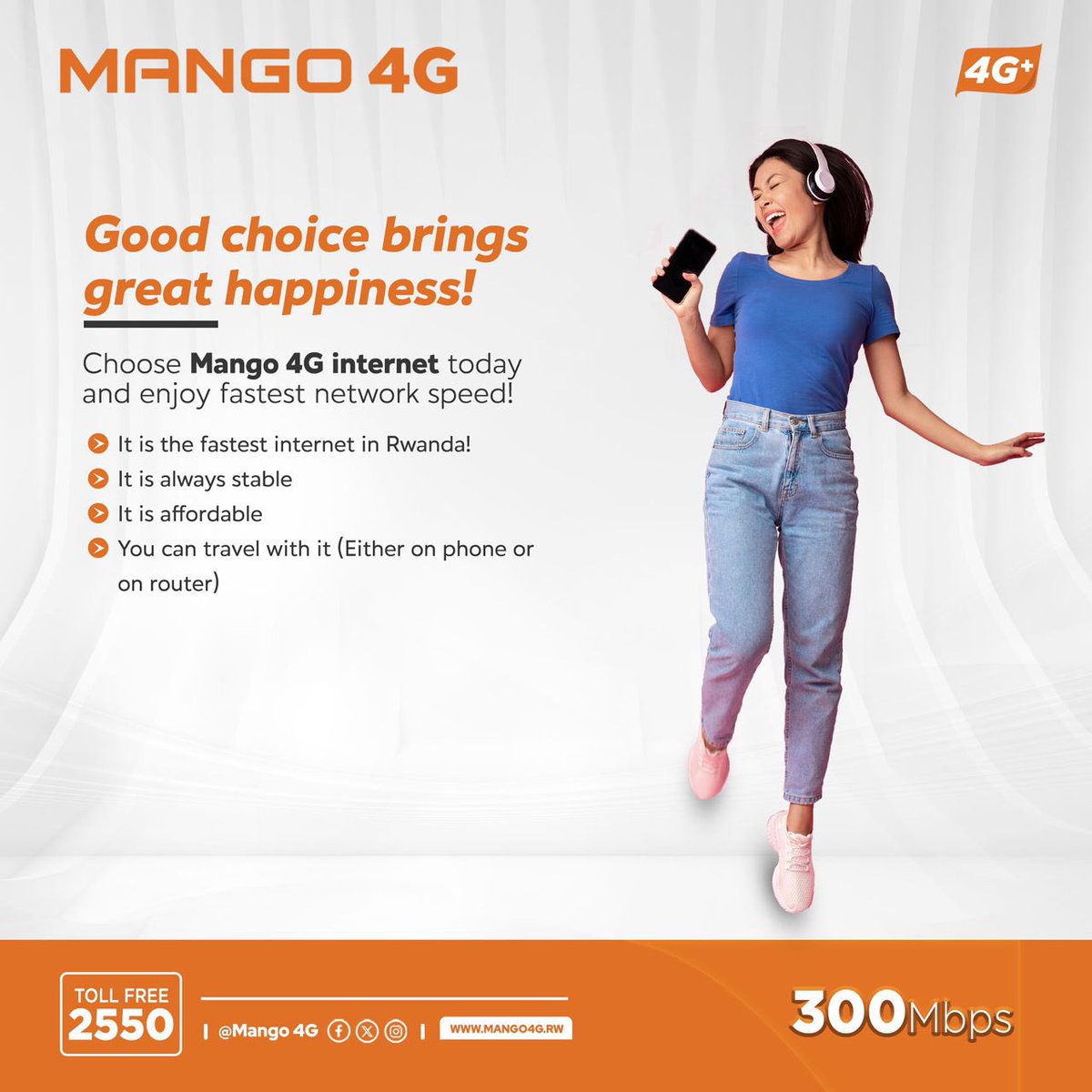 harerimana_tito's tweet image. Good Morning Good People 😍

Choose @Mango4G today and enjoy fastest network Speed! 

📌It is the fastest internet in 🇷🇼

📌 It is always stable.

📌 It is affordable 

📌 You can travel with it (Either on phone or on router)

Good choice brings great Happiness 😍