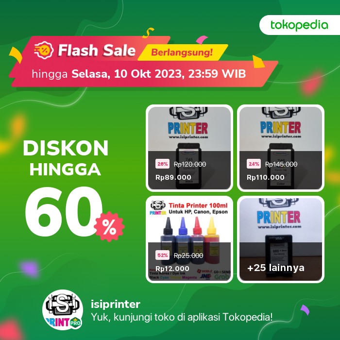 isiprinter's tweet photo. Diskon TERBESAR tahun ini dari isiprinter, hanya di Tokopedia 10.10 Seharian! Ikuti Sekarang! #flashsale #1010brandsfestival #tokopedia 📷 https://t.co/mSSS2e0j1a