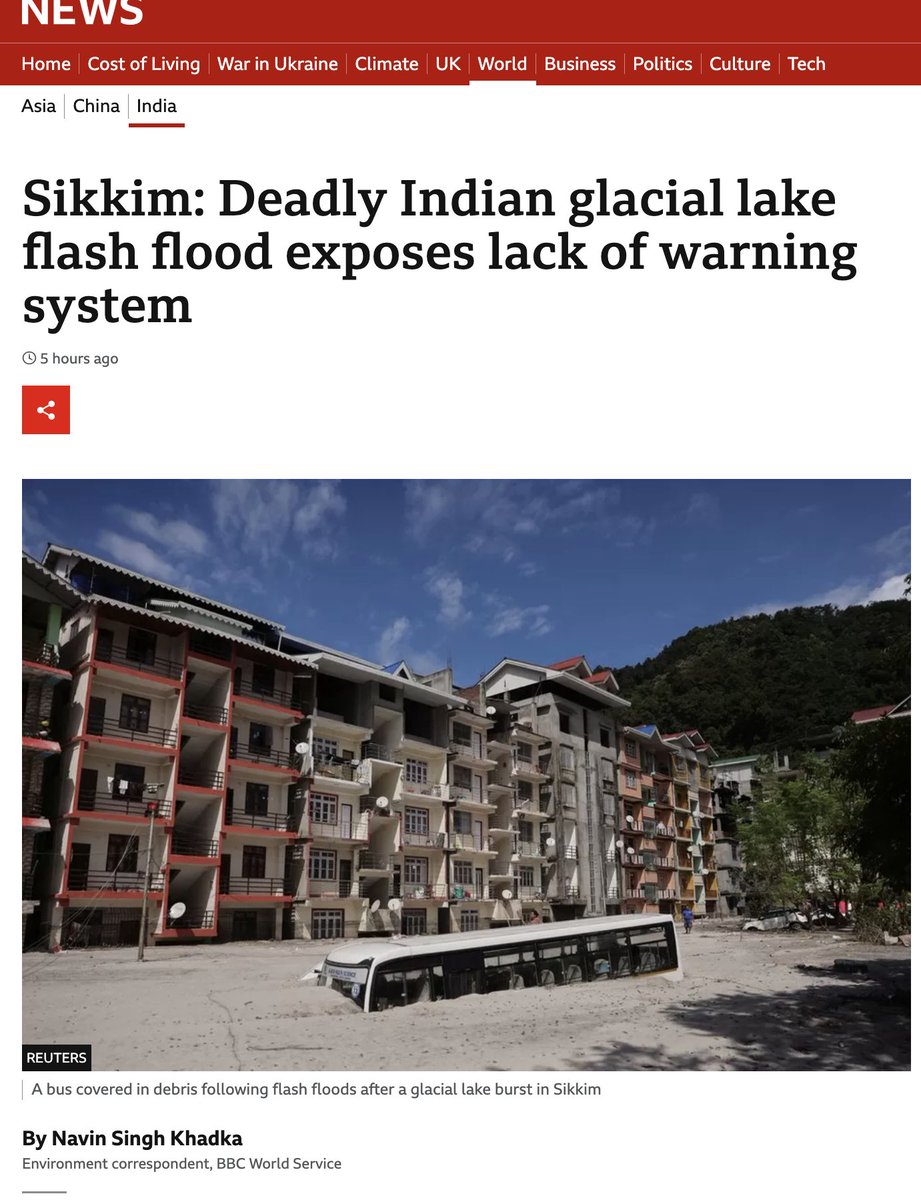 33 bodies have been recovered from the slush & debris of the flash flood in the Teesta River, including 9 Army personnel From Joshimath to Teesta let the banks come out of the shadows #DontDamHimalaya #StandWithSikkim