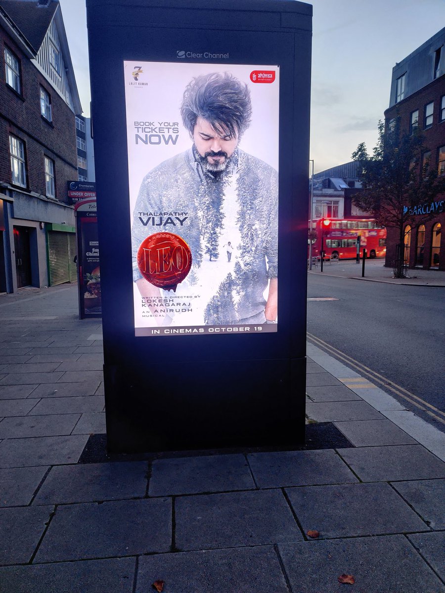 ajin__aj's tweet photo. Leo promotions started all over UK🔥

#Leo @actorvijay https://t.co/zrtfmPbR7e