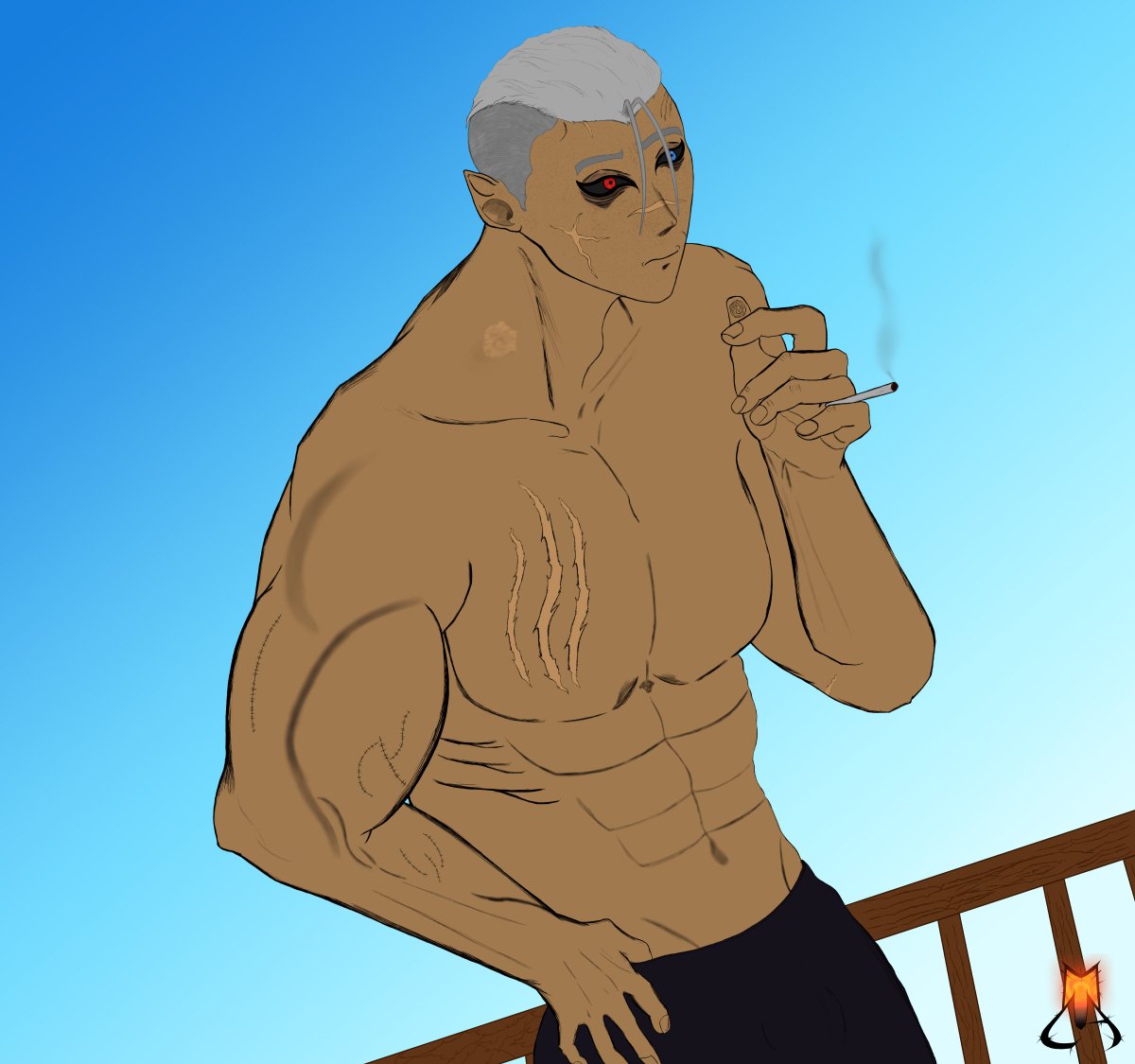 Bastion_71's tweet image. I&apos;v been going through a lot lately and some times the rage subsides to something worse. Big guy here has the same vibe, much love to those who want it. #OCart #sadvibes