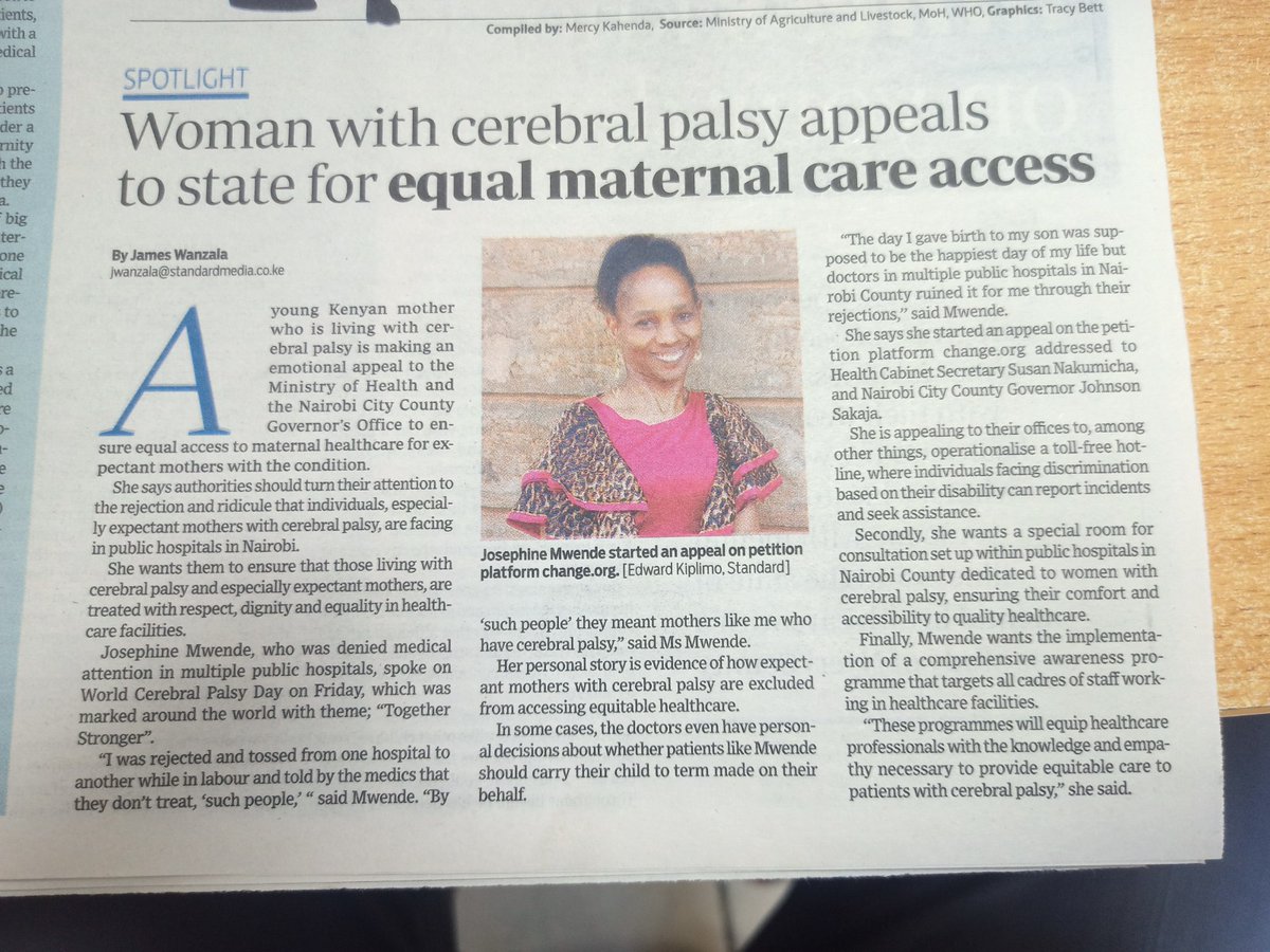 Josephine Mwende did not let her bad experience with healthcare workers go to waste. She is advocating for quality maternal care services for other women with cerebral palsy through her petition. Read her story. #cerebralpalsyawareness #cp