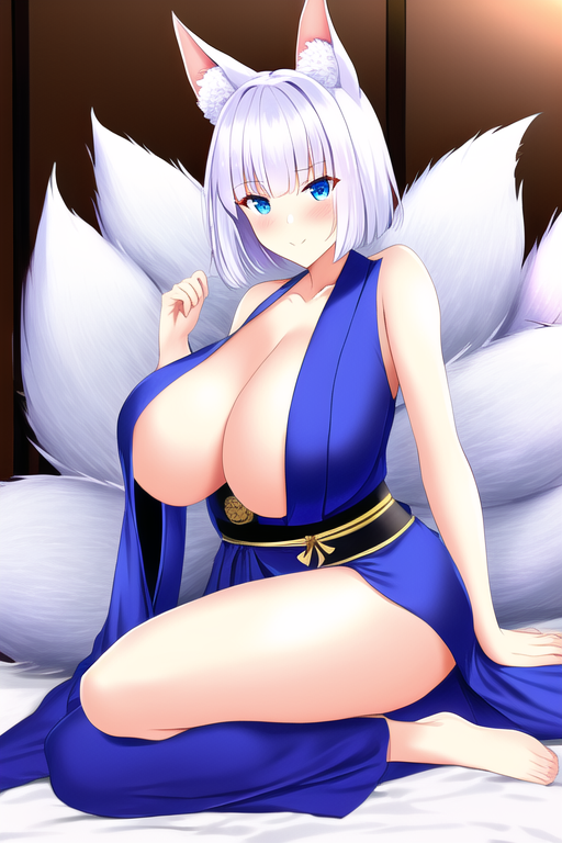 "Of Course not they are the perfect size for me to Motor boat you!"

Kaga said as she smiled as she was sitting down looking at her darling