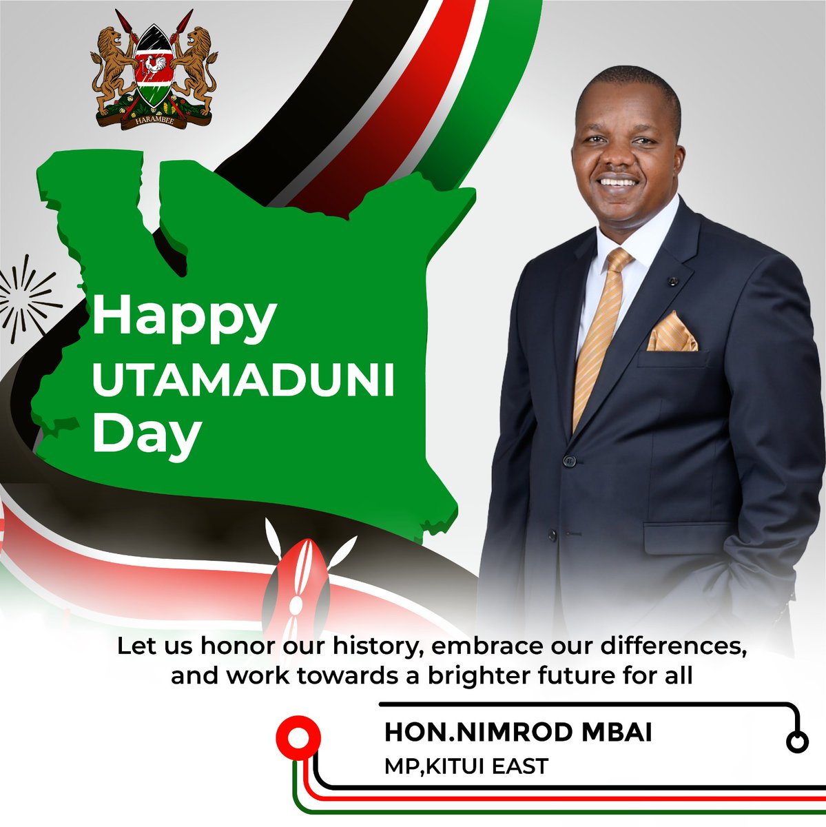 Let us use this special occasion to reflect on our shared heritage and celebrate the diversity that makes us unique.Happy Utamaduni day to all Kenyans.
#HappyUtamaduniDay 
#happyhudumaday