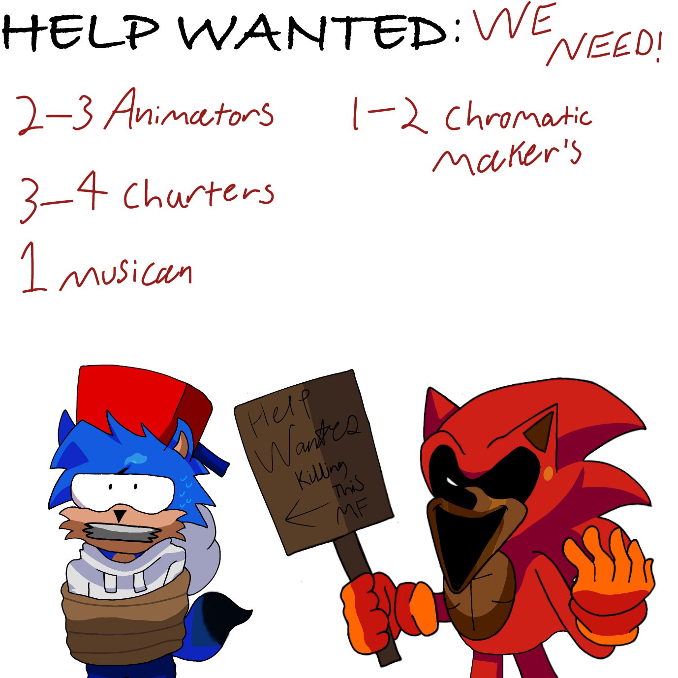 PhoenixSnow on X: !!! #fnfmods MOD HELP WANTED !!! I'm still looking for  some peeps to participate for free, and I'm finding this a little bit  stressful! If you're curious about what