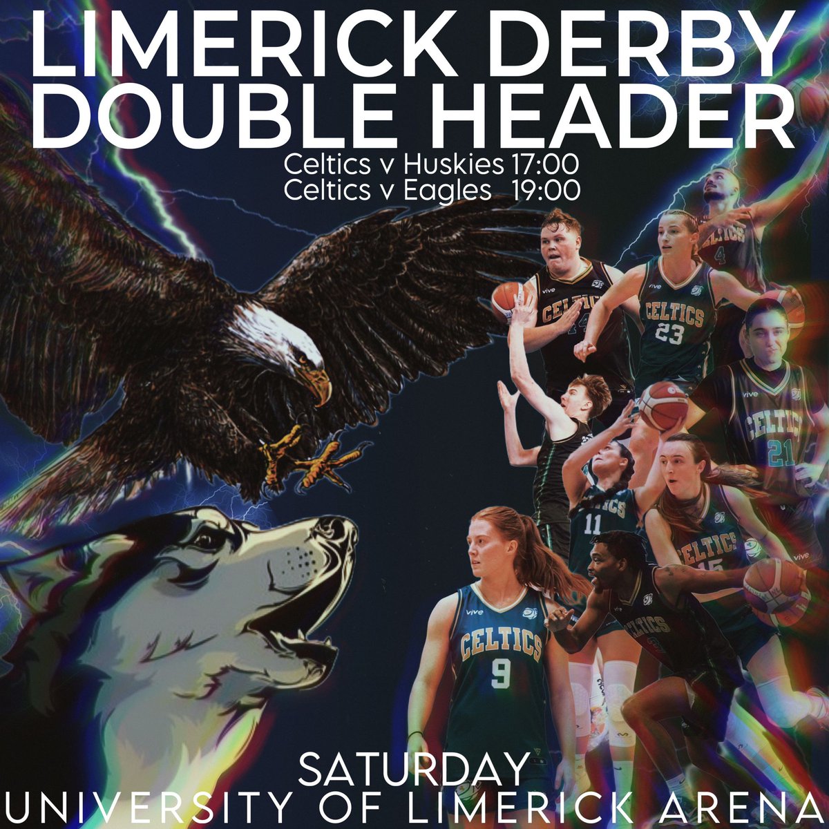 LimerickCeltics's tweet photo. Maybe the @rugbyworldcup quarter final will be a nice way to come down from the intensity this @BballIrl double header will bring @ULHuskysBC @LmkSportEagles @LimerickVoice @LimkLeaderSport @SportingLK https://t.co/1ViwCbo7GT