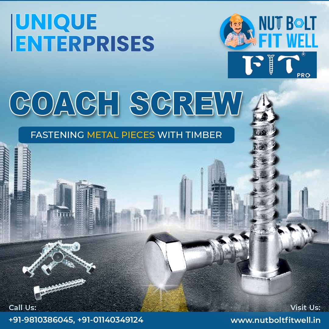 UniqueE56197035's tweet image. Coach screw
Fastening metal pieces with timber

For more information
📞 Phone: 9810386045
📧 Email: rajivunique77@gmail.com
🌐 Visit our Website: nutboltfitwell.in

#uniqueenterprises #framefixing #coachscrew  #heavydutywork #nutboltfitwell #uniqueenterprises #premiumscrews