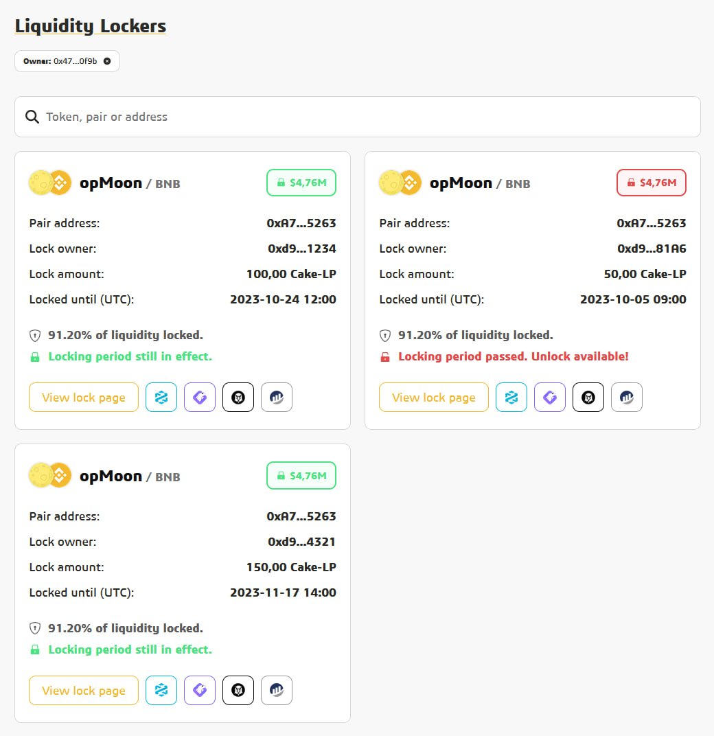 0xlin34r's tweet photo. Here's another sneak peek of the #opTools liquidity locker service built by @opMoonApp!

Grade-A product being built for the #opBNB ecosystem and soon to be multi-chain as well 💛

Your Crypto Project's Trusted Toolkit
@opToolsApp

Coming Soon! ⏰ https://t.co/igobfLuDM6