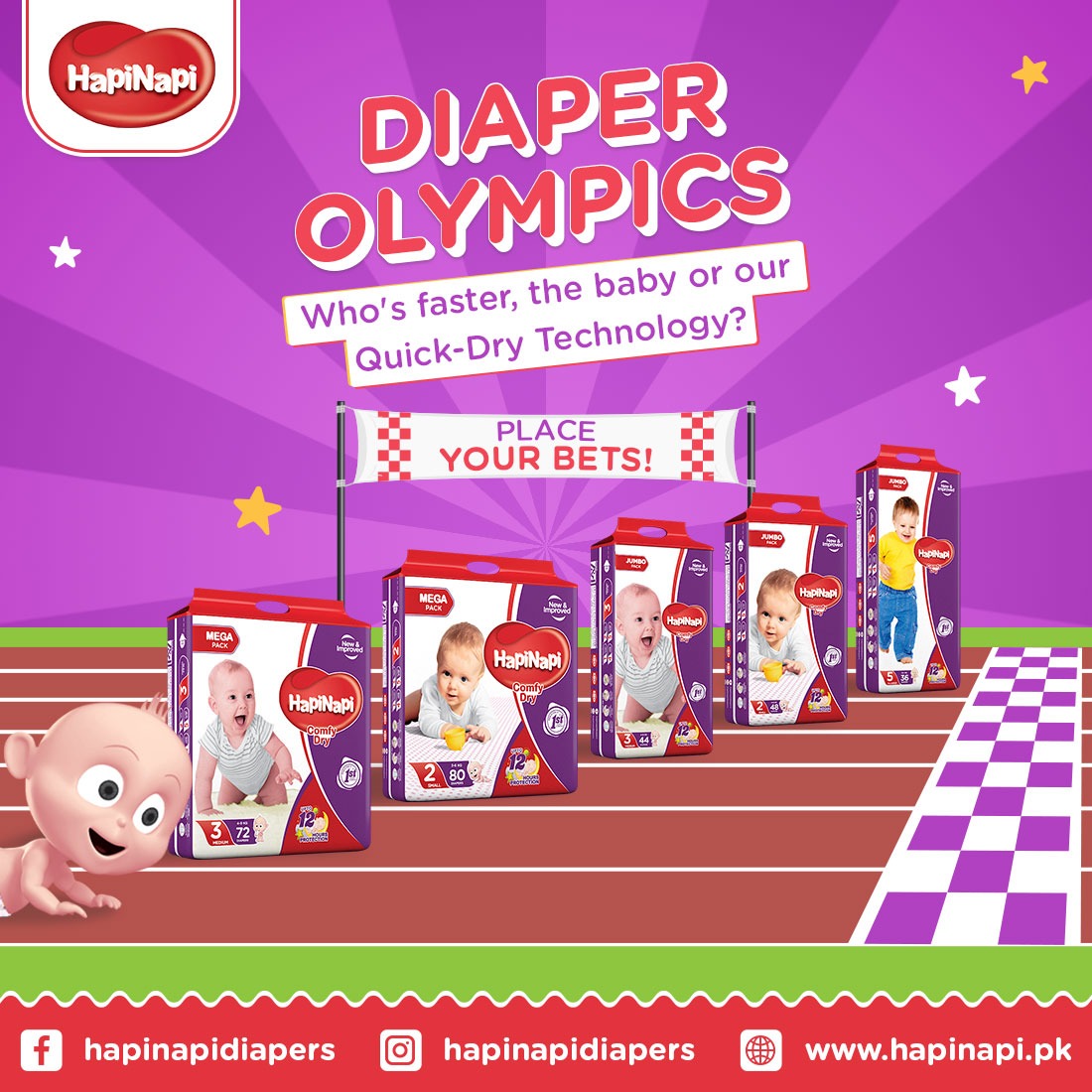 hapinapidiapers's tweet photo. Your Baby vs. Our Quick-Dry Technology of Diapers! 
The Ultimate Showdown! Place your bets and let the comments and decide who wins the bet.

#HapiNapi #Diapers #Kids #Pakistansbestdiapers #Diaperspakistan #Toddlers #Comfydiapers #babycomfort #peacefulnights #PlayAndGrow https://t.co/VjqCqDjhg0