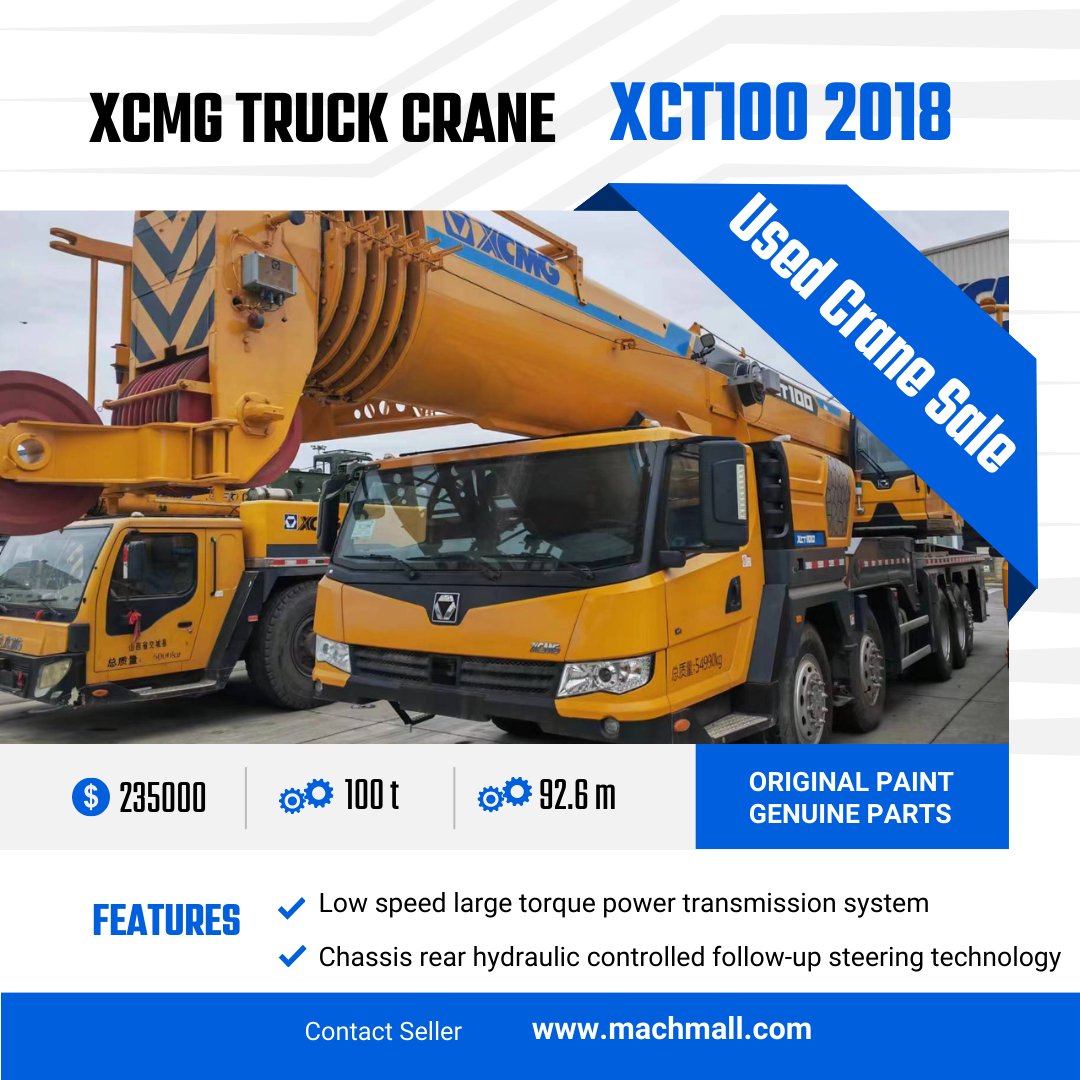 XCMG_Machmall's tweet image. Unbelievable Deals on Used Truck Crane! 🚗 Don&apos;t miss out on our exclusive second-hand crane sale event. Get the ride of your dreams at unbeatable prices! Hurry, limited stock available. Visit us today! #xcmg  #usedmachine