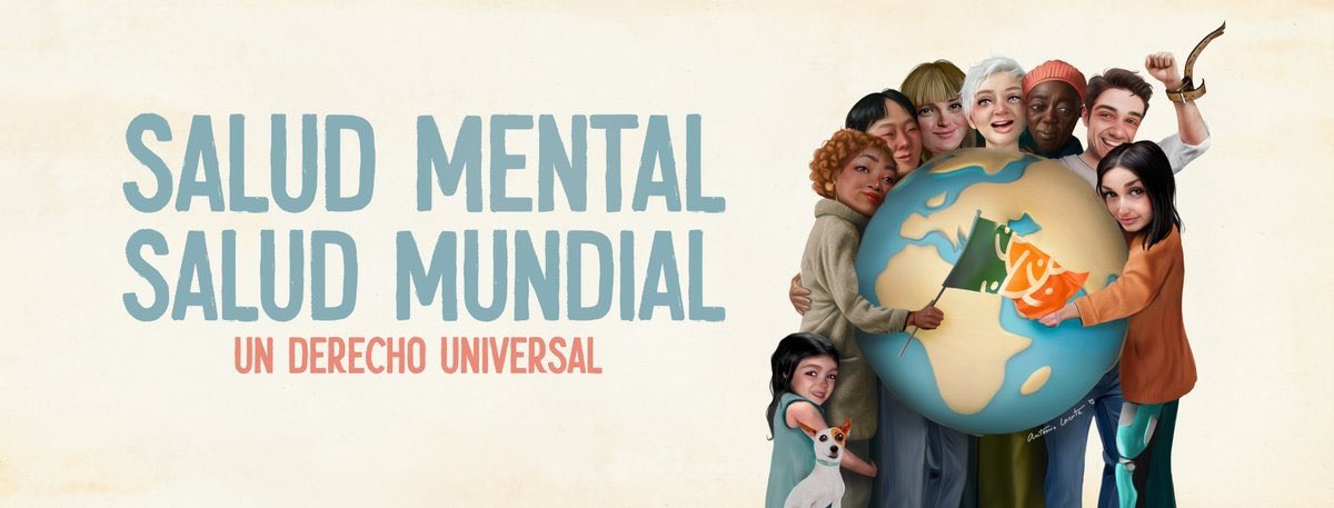 Bajo el lema “Salud mental, salud mundial: un derecho universal” hoy 10 de octubre se celebra el #DiaMundialdelaSaludMental 

#SaludMentalDerechoUniversal 
#SaludMentalEspaña