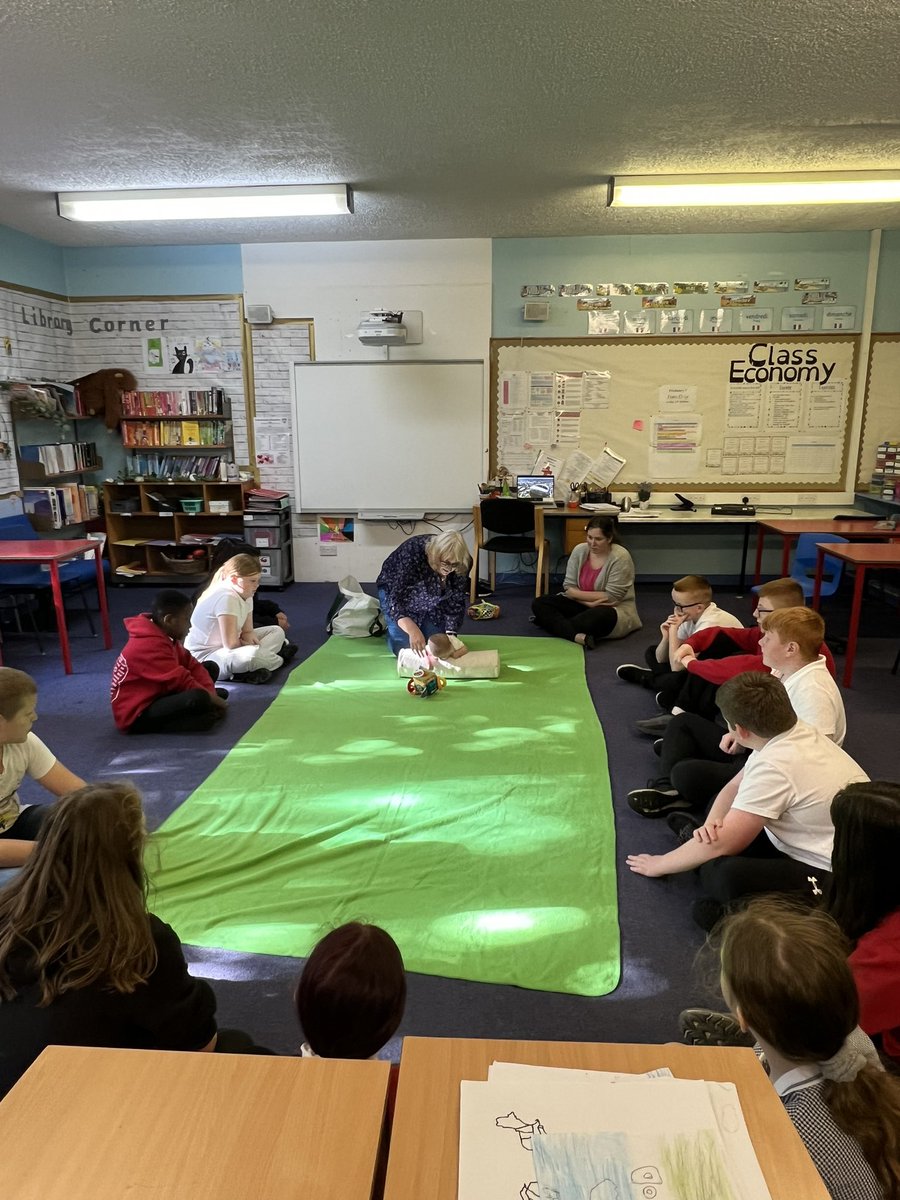 Today was the first session of Roots of Empathy with our P7 class. #rootsofempathy