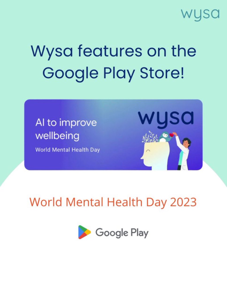 What an incredible way to celebrate #worldmentalhealthday 

Our continued mission is to ensure the best quality of care is available for all and <a href="/Google/">Google</a> supporting our cause is evidence we must be doing something right.

Go Team Wysa 🚀 🚀 🚀 

#ai #nhs #mentalhealth #wellbeing