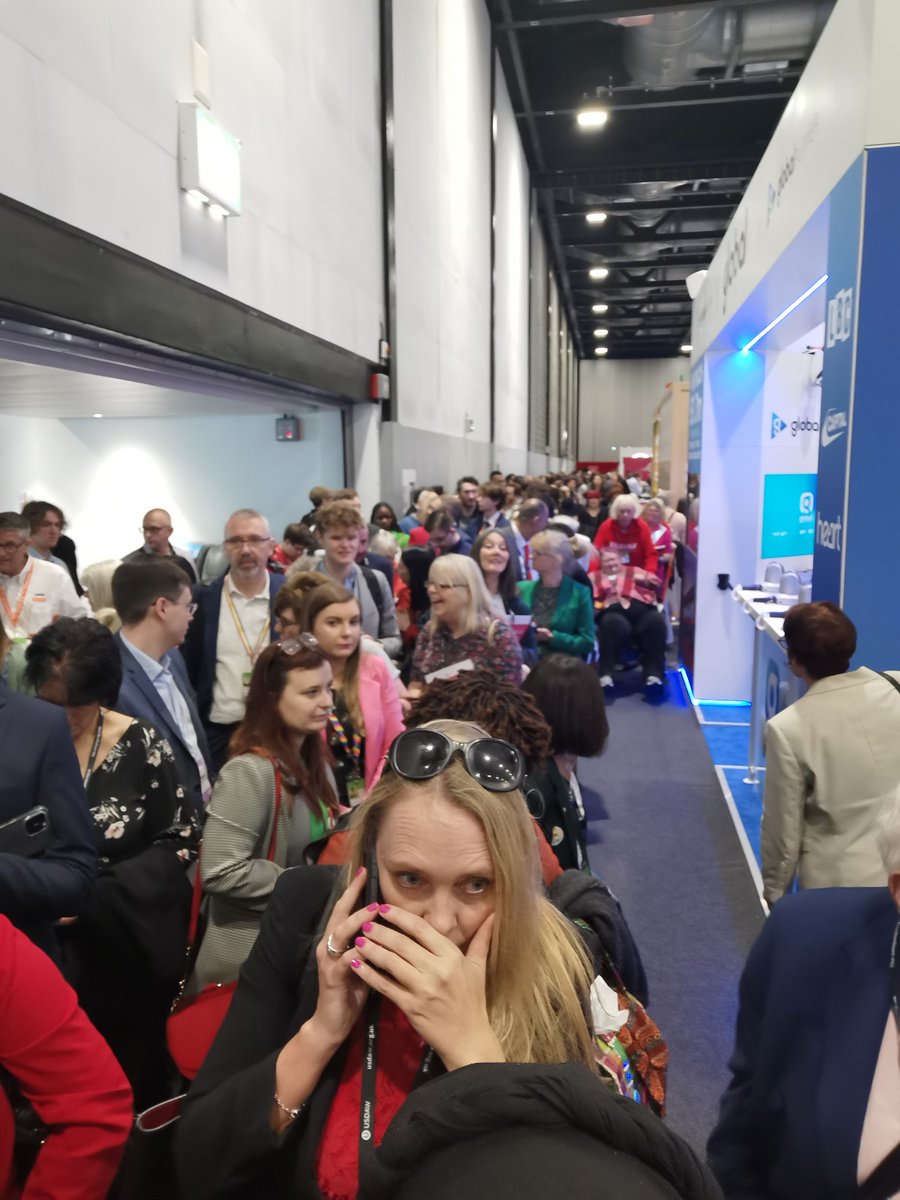 Waiting to enter the conference hall for the Labour leaders speach #LabourConference23