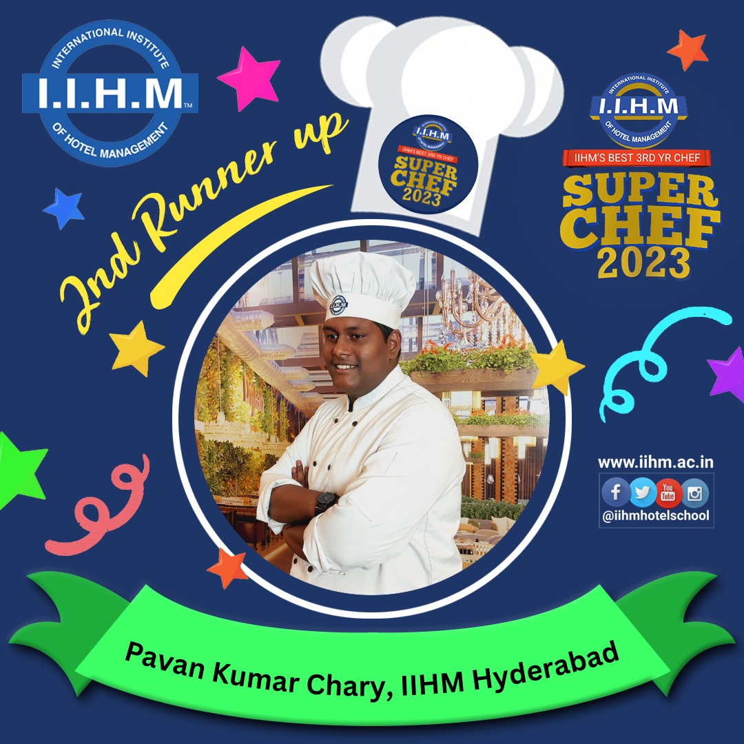 IIHM Hyderabad Congratulates Pavan Kumar Chary for being 2nd Runner up in Super Chef 2023 #iihmhotelschool #iihmhyderabad #iihmbest3yrs #culinarycompetition #Hospitalityindustry #IIHM