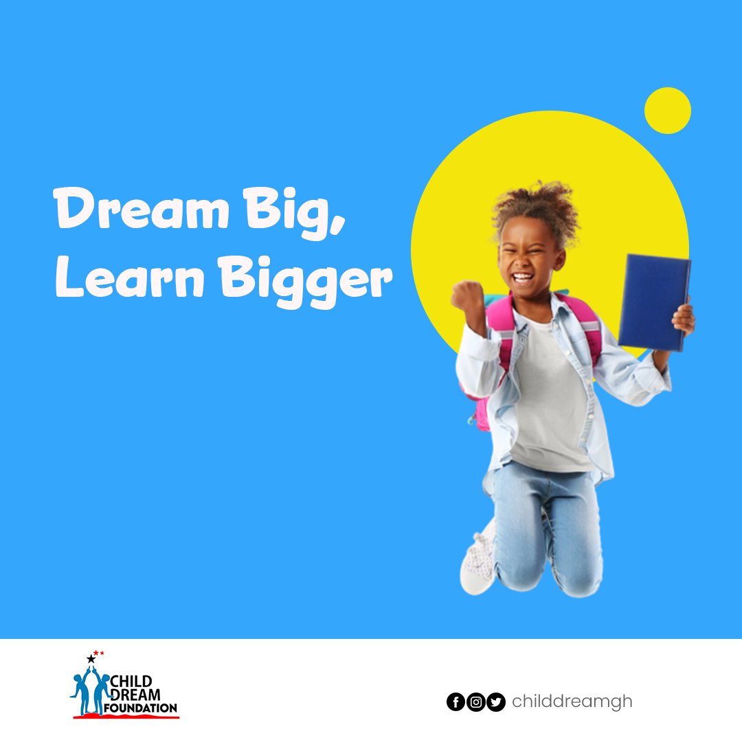childdreamgh's tweet photo. Teach your children to have big dreams. Bigger than themsleves.

#childdream #learning #education #bigdreams https://t.co/vGqTm9yJad