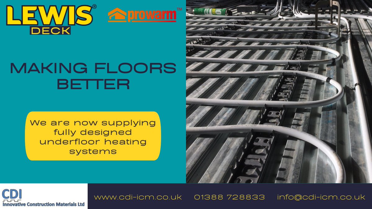 BREAKING NEWS! As we get asked so many times if we supply underfloor heating we've now decided to do just that. So not only can we now give you the best floor we can now give you the best way to heat your project. 

cdi-icm.co.uk
info@cdi-icm.co.uk