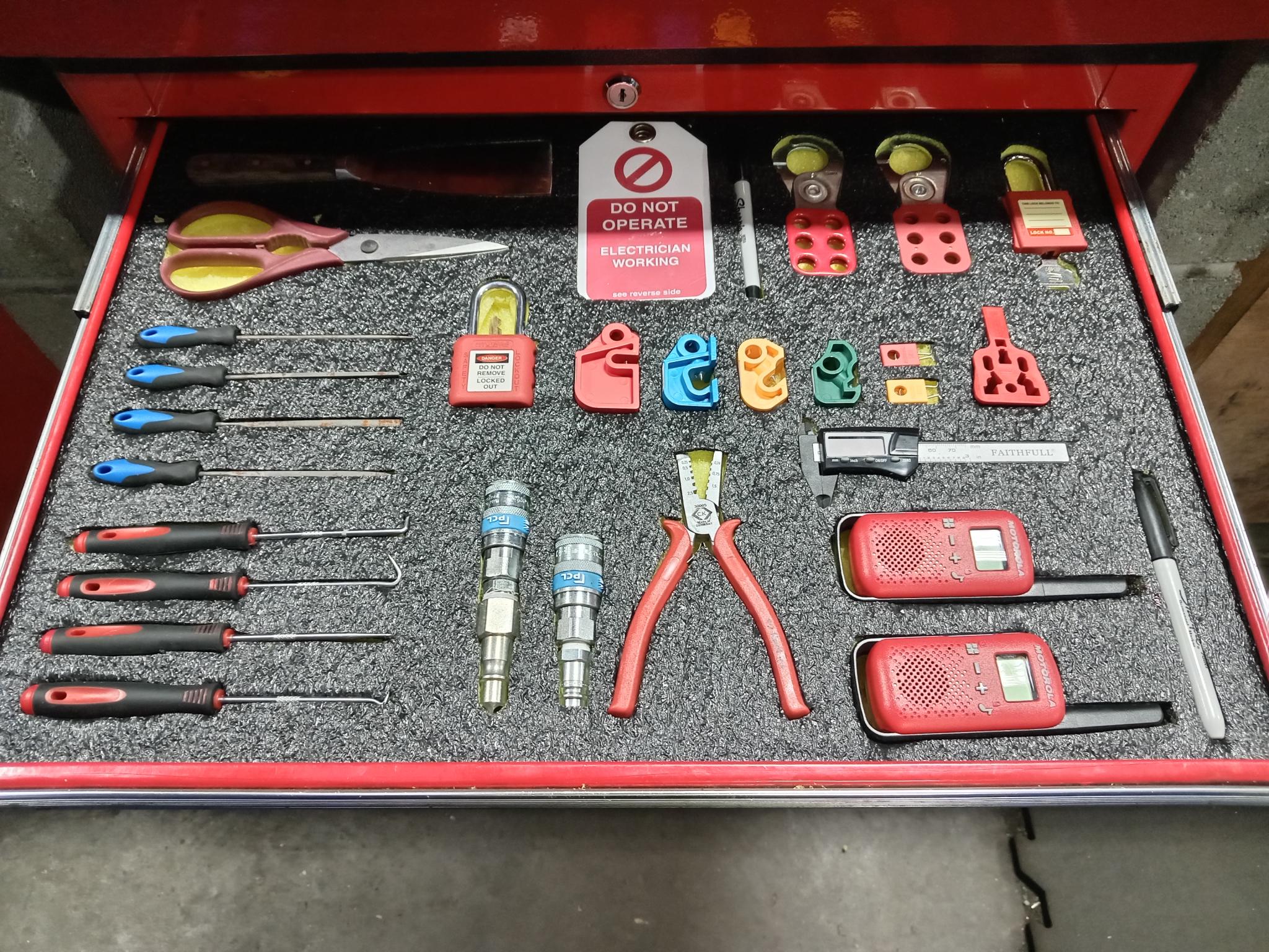 Foam Organizer for Shadowing Pliers