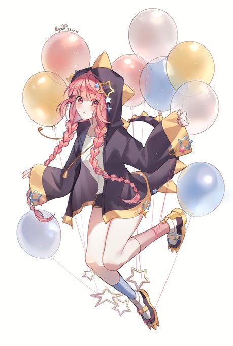 「hoodie pink hair」 illustration images(Latest)｜21pages