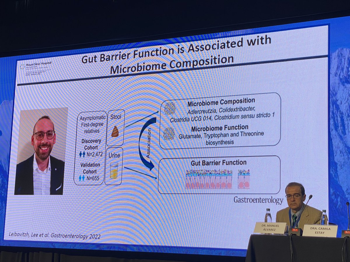 DCharabaty's tweet photo. #SPED2023 @ACTECCU @OPGEgastro @pancco_org

💭Provoking talk #DrKenCroitoru🇨🇦
Can we predict &amp; prevent #IBD?

#GEM project: predictors of IBD
⬇️Intestinal barrier fct
🦠Microbiome
🧪Anti-microbial antibodies
🧬Proteinomic &amp; metabolome signature

🔮Can #diet modify these factors? https://t.co/5IB5HCTDE4