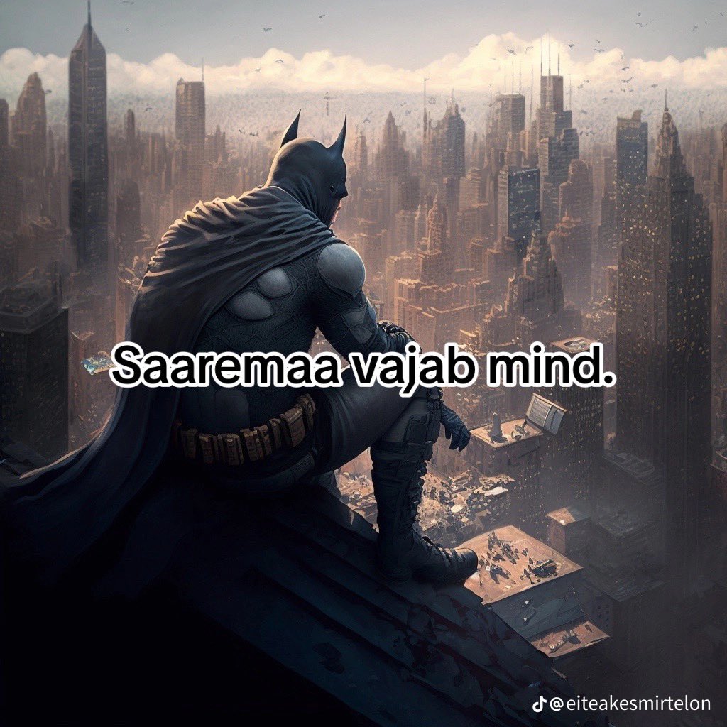 Mina iga kord kui kodusaarel mingi jama on: