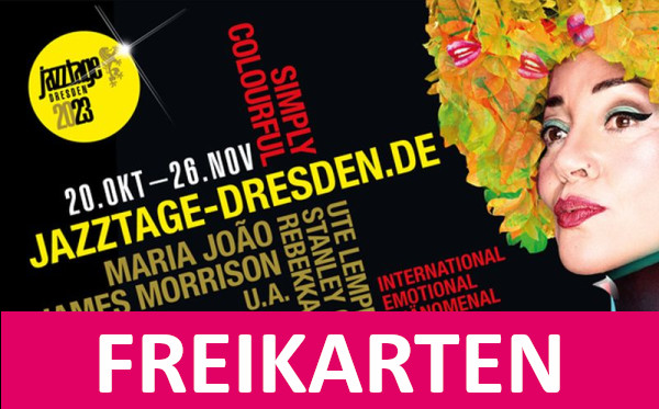 Die Jazztage Dresden stehen sprichwörtlich "vor der Tür". Der Kulturkalender Dresden verlost Freikarten für drei Konzerte. Hier für Freikarten bewerben: is.gd/7Vx2y5