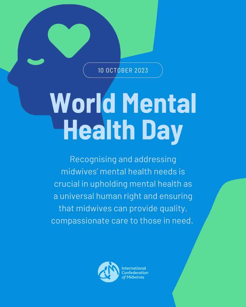 Mental Health is a universal human right. Midwives have a key role in supporting mental health of women, gender diverse people and families during and after pregnancy. But, midwives can only provide quality care if their own #MentalHealth is supported. #WorldMentalHealthDay.