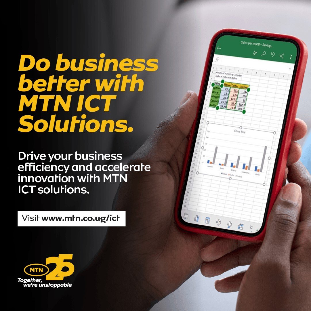 Unlock the power of efficiency and innovation for your business with MTN ICT solutions. Explore more at mtn.co.ug/ict to discover how we can elevate your business operations.  #MTNBusiness #TogetherWeAreUnstoppable