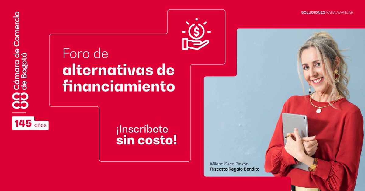 ¡Te invito a esta jornada! Conocerás de primera mano, diferentes opciones de financiamiento, a través de charlas y casos de éxito. ¡Te esperamos!
Inscríbete aquí: bit.ly/3PM8MR9