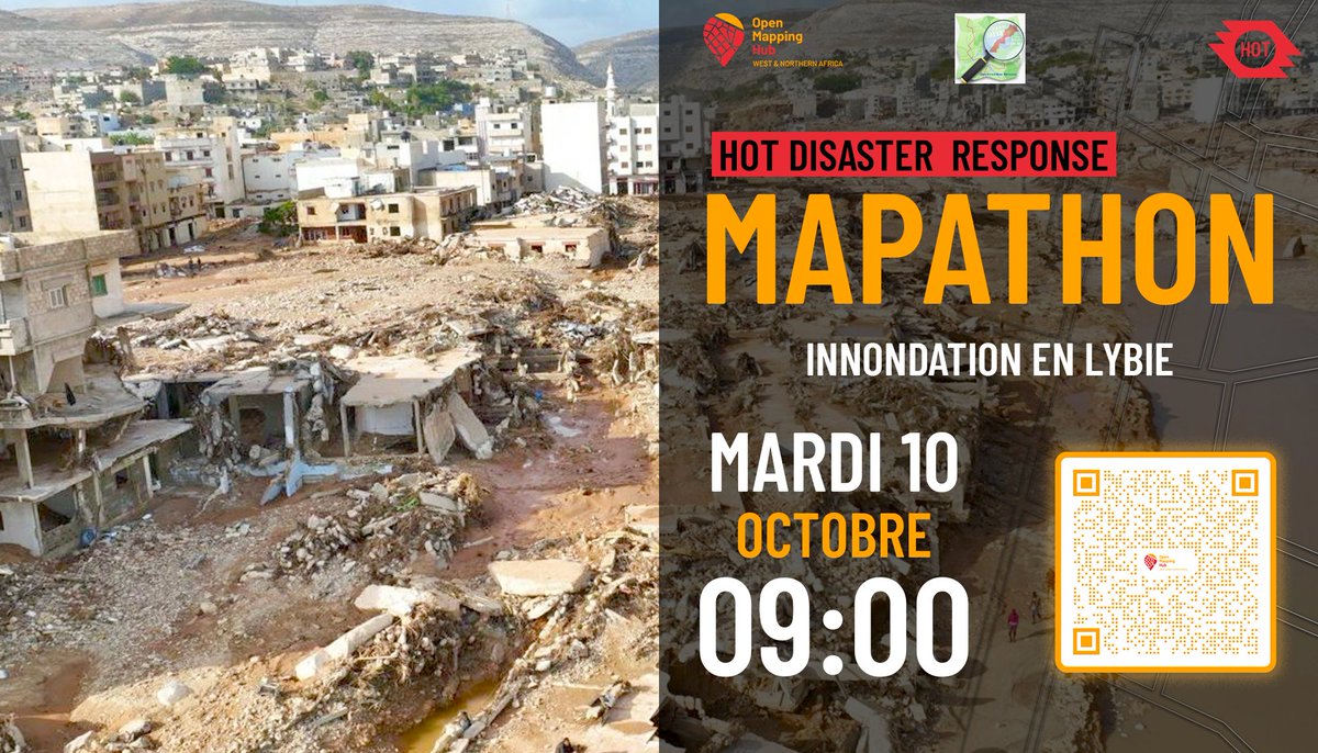 openmapping_wna's tweet photo. Join our Mapathon to combat flooding in Libya
Dear cartographers, your invaluable expertise is urgently needed !
Helping our communities stay safe and well-informed by mapping vital information is essential.
#OpenStreetMap #WNAH #HOT #TogetherForABrightFuture https://t.co/doL61r5QWy