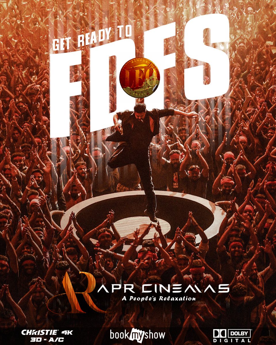 Ready to celebrate 
#LeoFDFS 
#LeoFilm #LeoUpdate #LeofromOct19
#Apr #aprcinemas #aprjeyam
#leo #ThalapathyVijay #maduraicinmas
#APR #aprcinemas #aprjeyamcinemas 
#madurai #LokeshKanagaraj #Anirudh #Vijay #LeoTrailer #aprleo #LeoCelebration
#leo #leo #apr #LeoUpdate #LeofromOct19