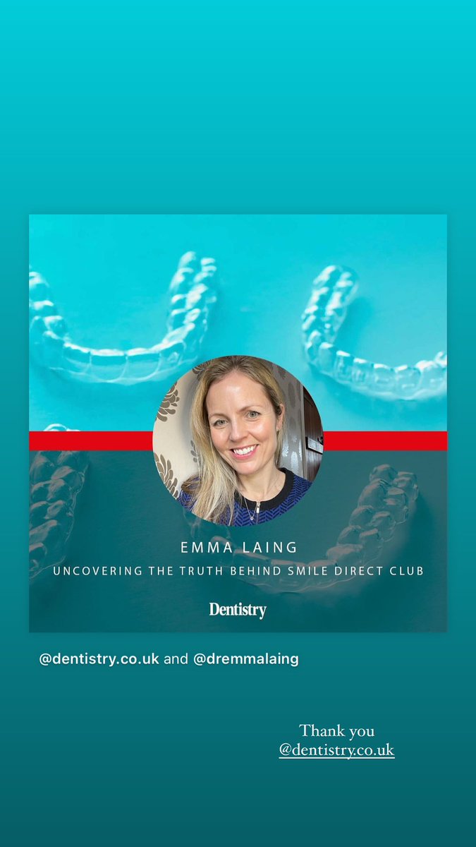 dremmalaing's tweet photo. Join me uncovering the truth about Smile Direct over on @Dentistry https://t.co/ov3Ff6o48f