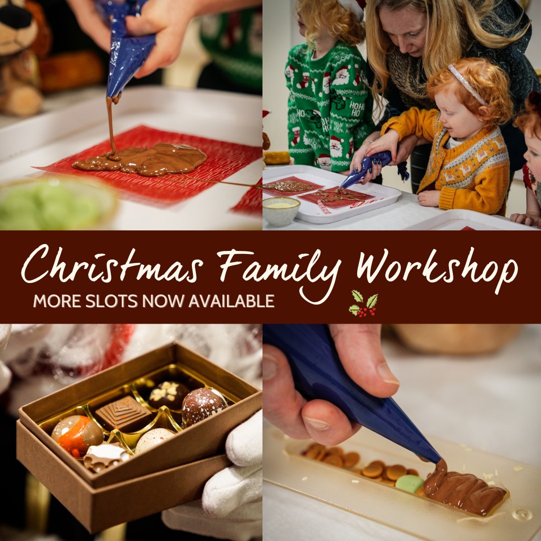 We are thrilled to share some exciting news with you! In response to the overwhelming demand for our Christmas Family Workshop, we have decided to open additional slots on December 10th and 17th🎄 Book now at yorkschocolatestory.com 🎁🎅 🍫