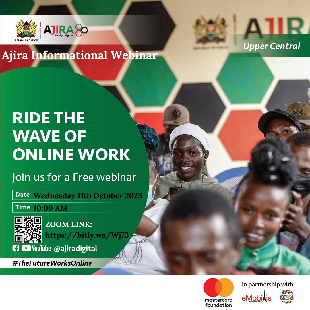 ben_kabogo's tweet photo. Unlock the power of online work and take advantage of the endless digital jobs opportunities. Join us tomorrow from 10:00am, for a free AJIRA Digital info webinar that will change the way you view work!
Register via our zoom link 👇 here: 

Link: https://t.co/lCrMhjBZVG
@eMobilis https://t.co/x4It6FvyPT