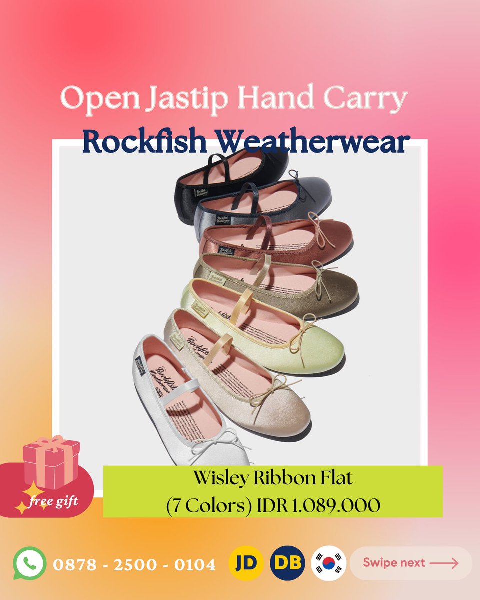 jastipdok's tweet photo. Fast PO Hand Carry Rockfish Weatherwear Korea ballet flat &amp; platform shoes, starts from 1 juta (harga tertera di gambar) 

ETA JKT 20 Oktober 2023 

WA only 0878-2500-0104 

#jastipkorea #jastiprockfishweatherwear #rockfishweatherwear https://t.co/UuymnrCsTz