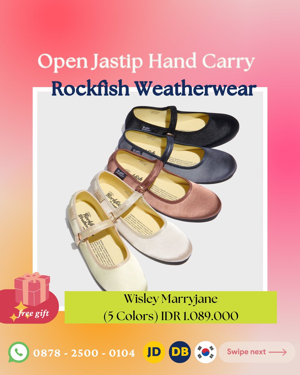 jastipdok's tweet photo. Fast PO Hand Carry Rockfish Weatherwear Korea ballet flat &amp; platform shoes, starts from 1 juta (harga tertera di gambar) 

ETA JKT 20 Oktober 2023 

WA only 0878-2500-0104 

#jastipkorea #jastiprockfishweatherwear #rockfishweatherwear https://t.co/UuymnrCsTz