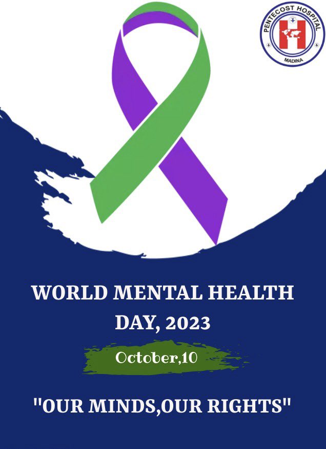 On World Mental Health Day, let's break the stigma surrounding mental health and prioritize our well-being. At Pentecost Hospital, Madina, we're here to support you on your journey to mental wellness. 💚💪 #WorldMentalHealthDay #MentalHealthMatters #PentecostHospitalMadina