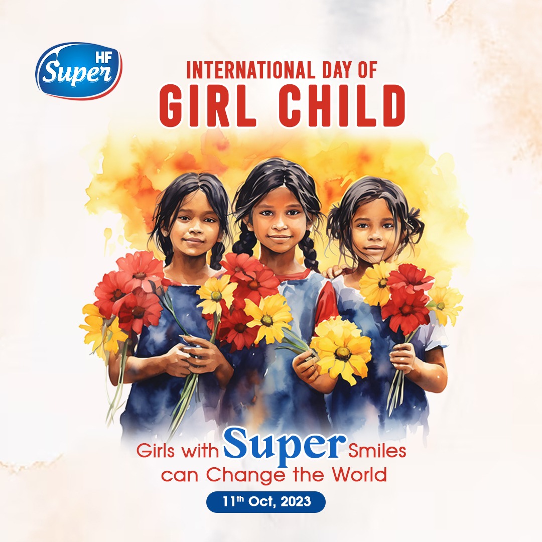 HFSuperProducts's tweet photo. Empowered Girls with Super Smiles: Changing the World on International Girl Child Day!
.
.
.
#girlpower #smilesforchange #internationalgirlchildday #empowerment #girlchild #savegirlchild #hfsuper #hfsuperproducts #hfsupericecream #hf_super_dairy_and_bakery https://t.co/EyZPkY37gH