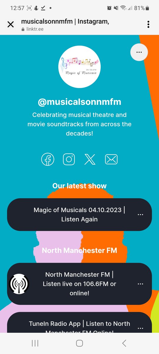 Missed the live show? Listen again online! 🤩

Head to the link in our bio or Facebook, Instagram and X to listen again to our October show. 🎶

Or why not hit the link below 👇🏻 podcast.canstream.co.uk/manchesterfm/i…

#MagicOfMusicals #RadioShow
#CommunityRadio
#ListenAgain